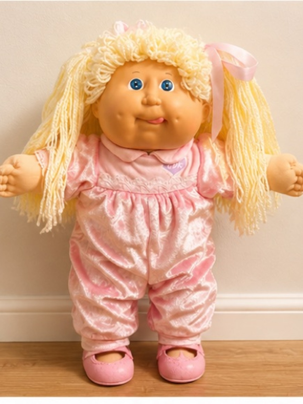 Cabbage Patch Doll with Re-rooted Blonde Yarn Hair